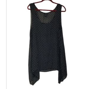 Torrid Sheer Polka Dot Sleeveless Top Size 3